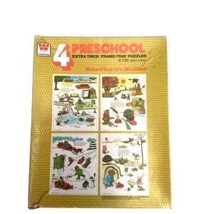 Whitman Vintage 4 Preschool Thick Frame Puzzles - Winter, Spring, Summer, Fall*